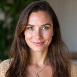 Portret van Sofia Dubois, materiaal specialist, met een geconcentreerde blik.